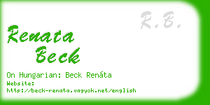 renata beck business card